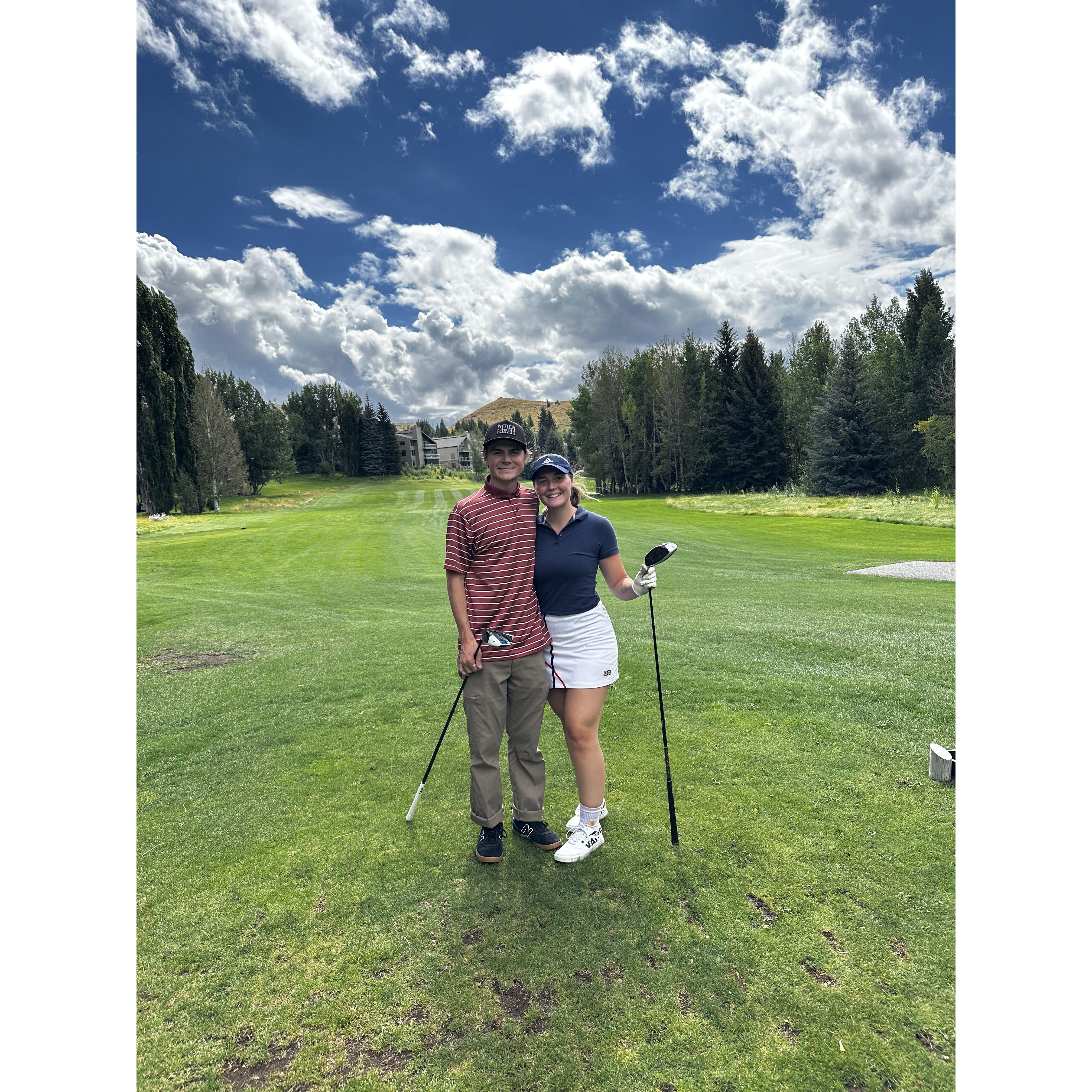 golfing in Sun Valley