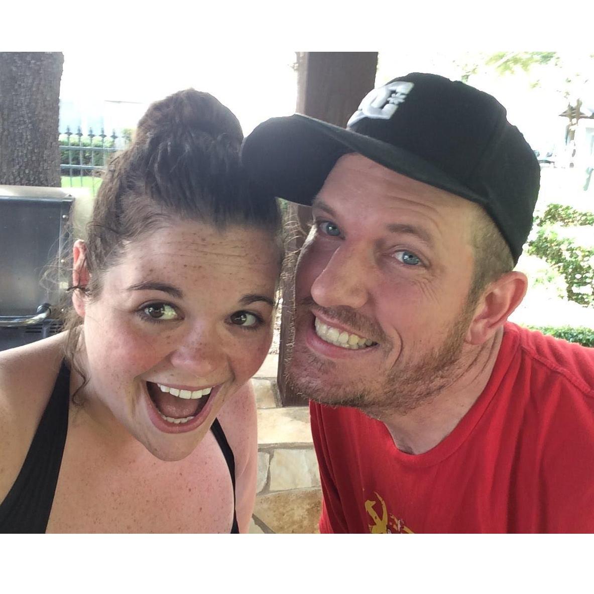 Hanging out at the pool where we first met