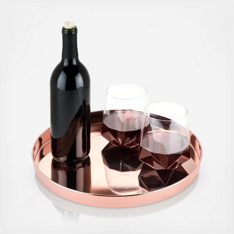 Viski Summit Copper Stemless Wine Glasses