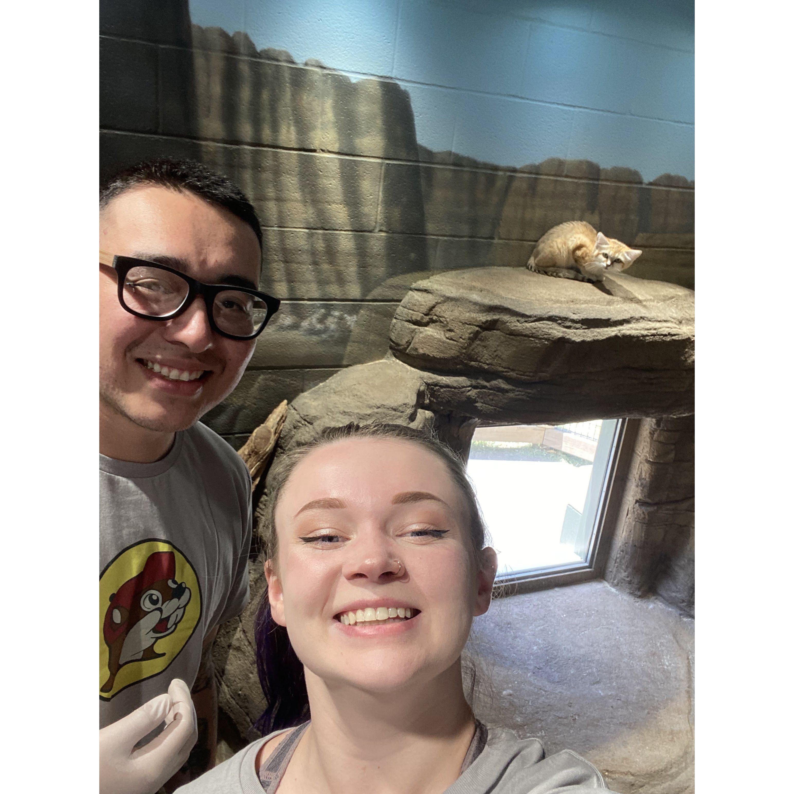 He got us the first ever small cat VIP tour at the Greensboro Science Center! We got to feed all the cats and meet them up close!!