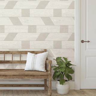 Natural Graphic Shiplap Self Adhesive Wallpaper
