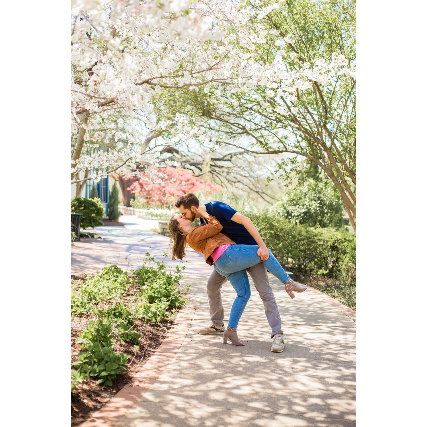 Love beneath blossoms