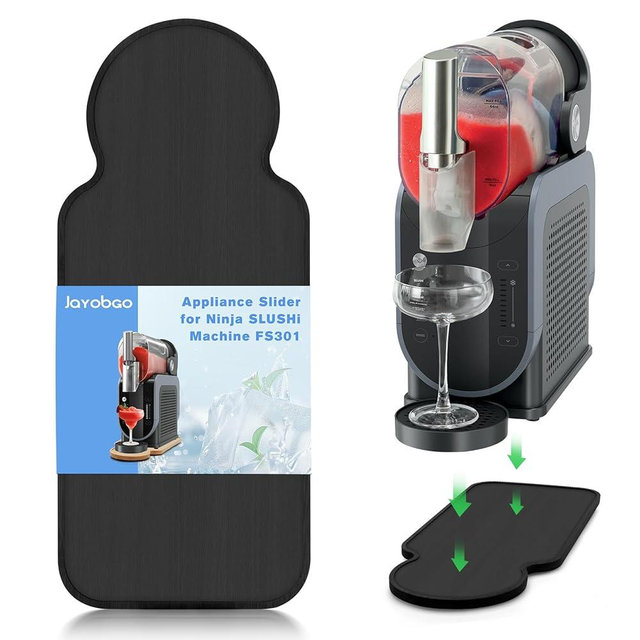 Slider Mat for Ninja Slushie Machine FS301, Bamboo Sliding Pad Slushy Machine for Home Slushie Maker Accessories, Black