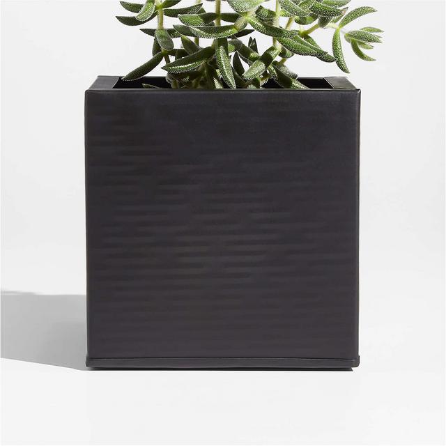 Black Planter Box for Wall Mounted Indoor/Outdoor Planter
