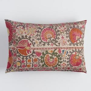 Oversized Multicolor Suzani Print Lumbar Pillow