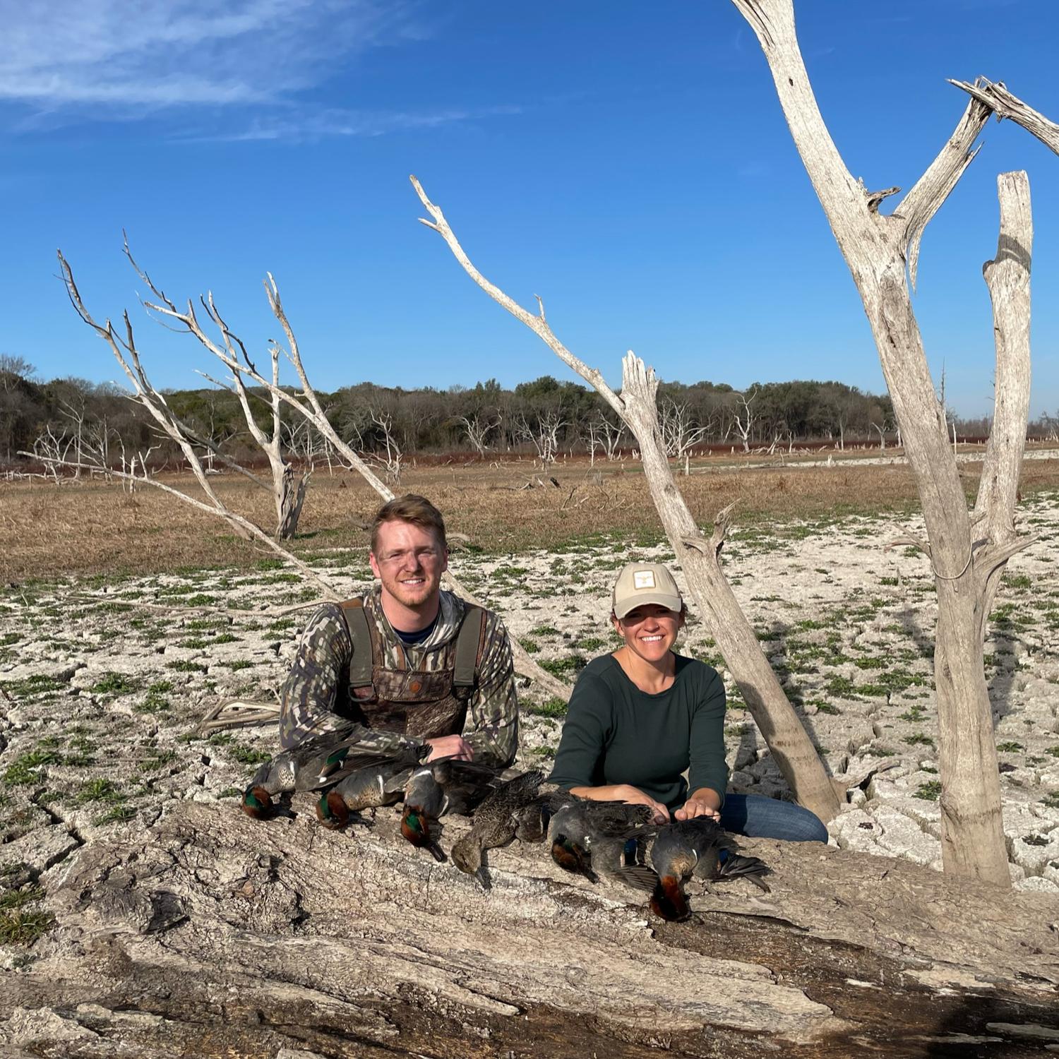 Their first early morning duck hunt. Like a true Southern gentlemen, Mason did all of the hard work, Catherine just showed up for the photo-op ;)