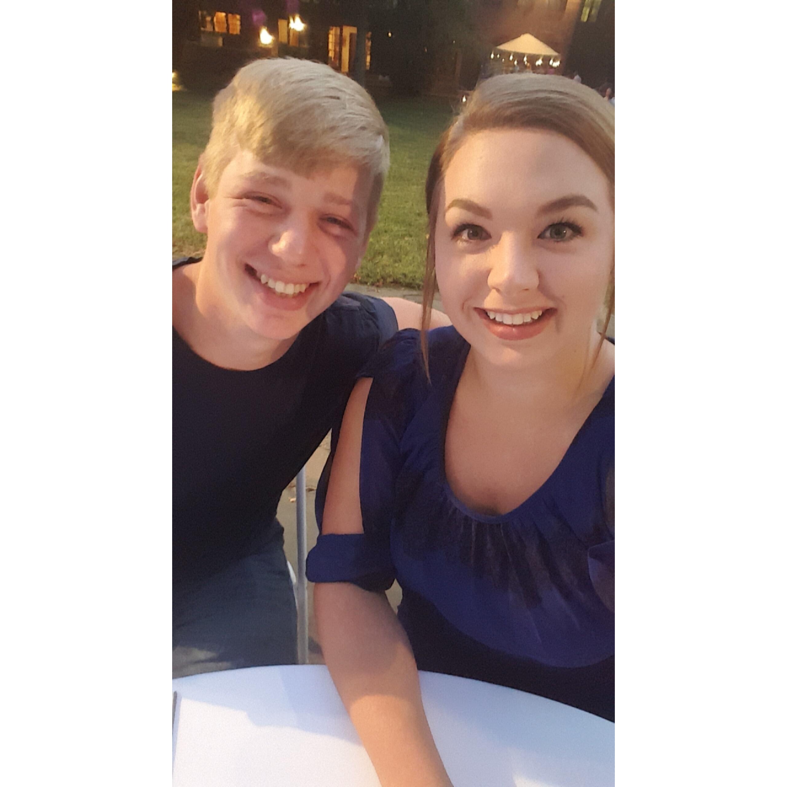 At a friend's wedding reception - 2016