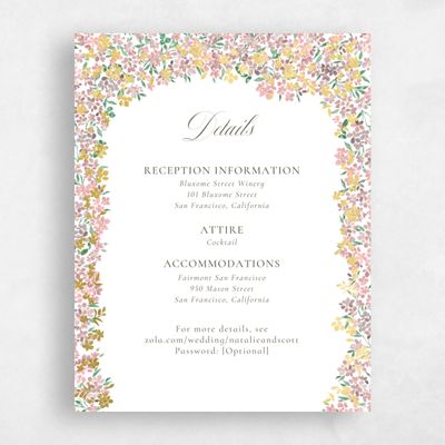 Dusty Pink Wedding Enclosure - Lunette Foil