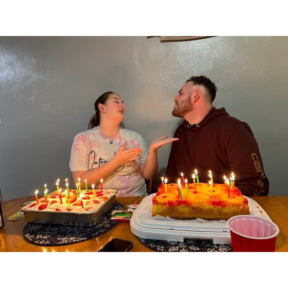 Happy birthday to us! Our birthdays are 16 days apart
