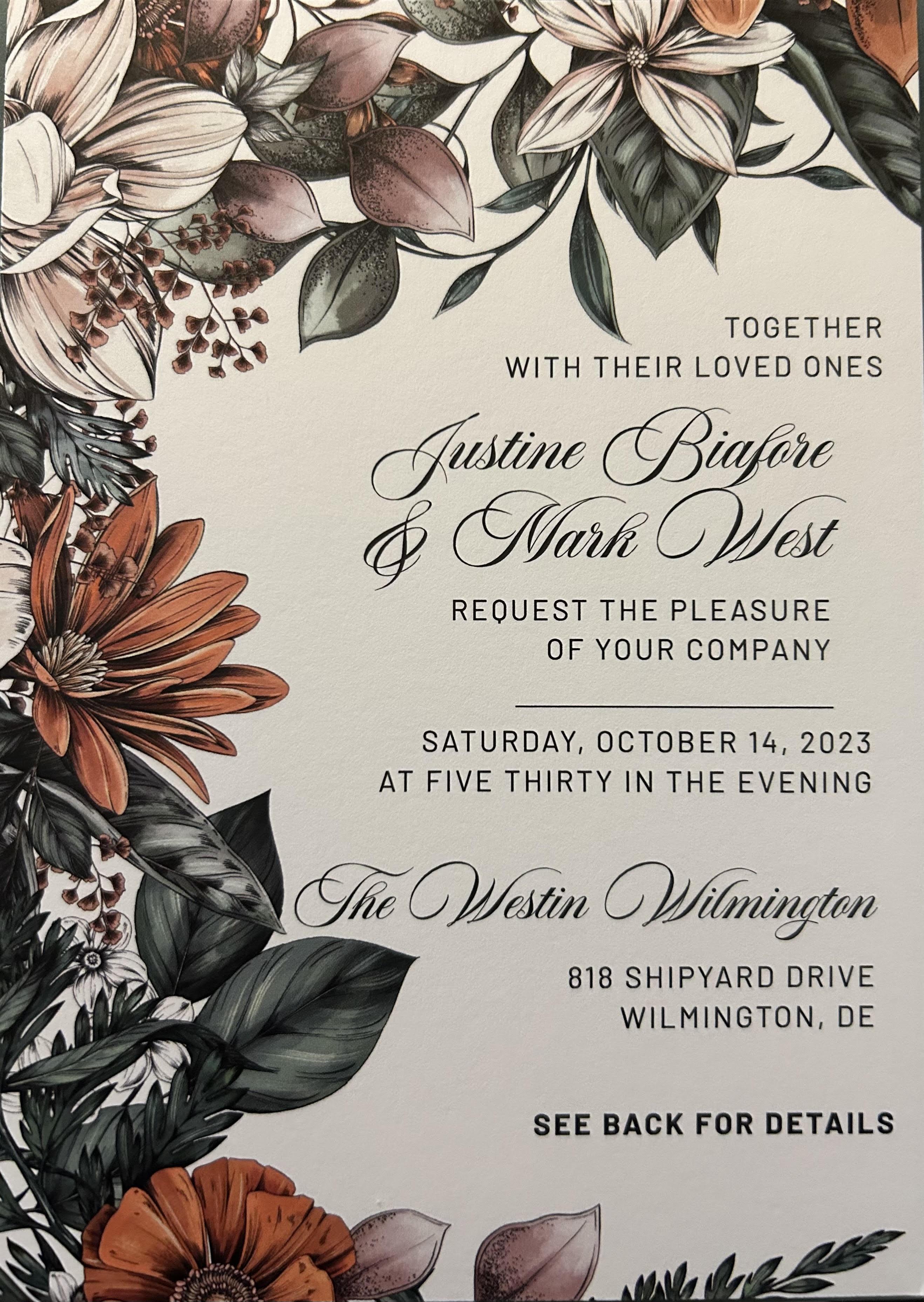 The Wedding Website of Justine Biafore and Mark West