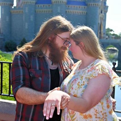 Disney engagement photo in Magic Kingdom