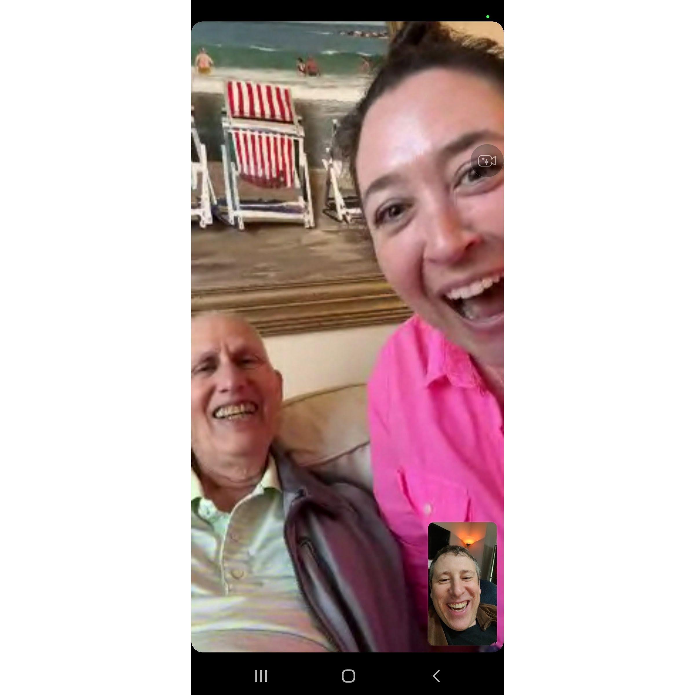 Dan meeting my dad over FaceTime