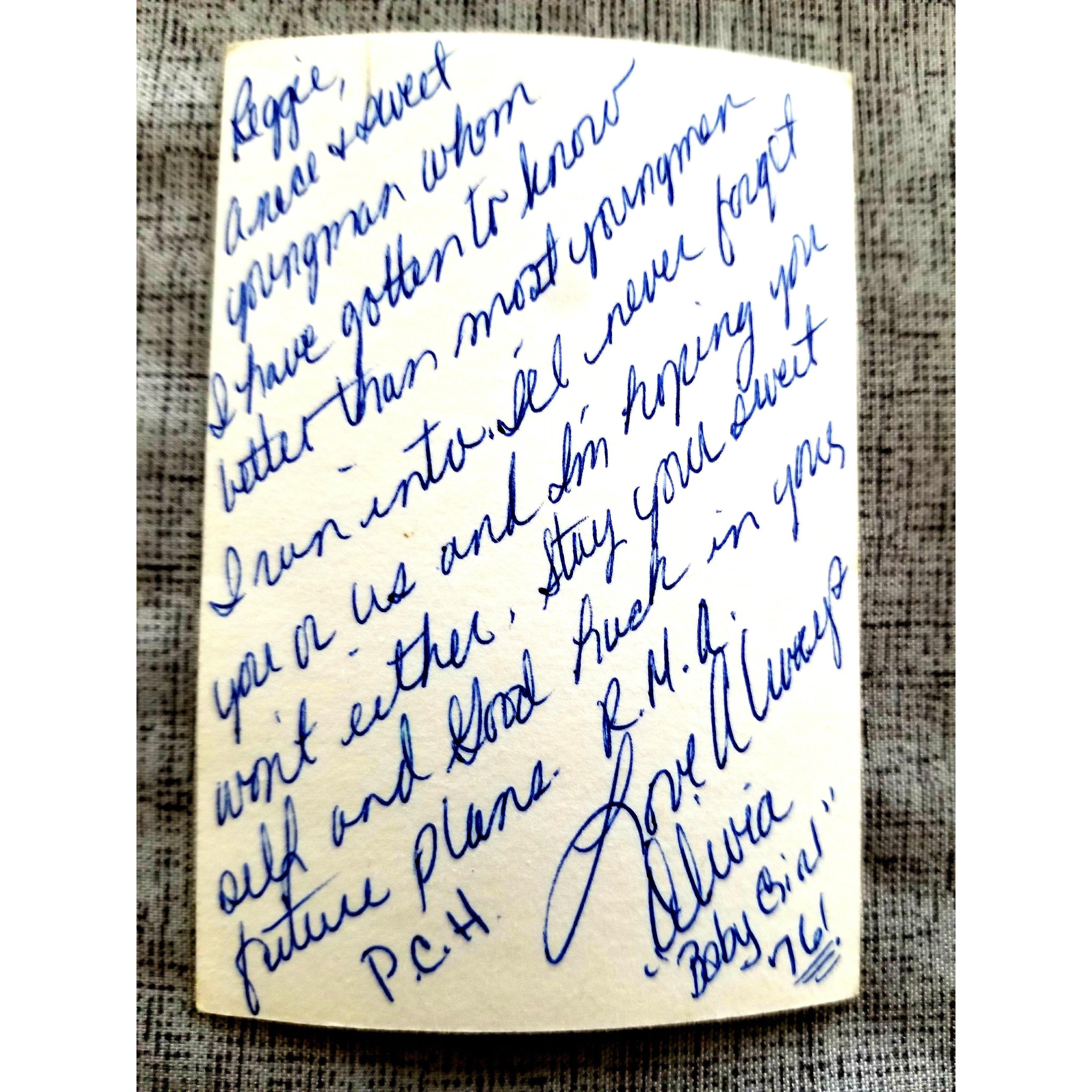 This is the back of my senior photo from 1976.