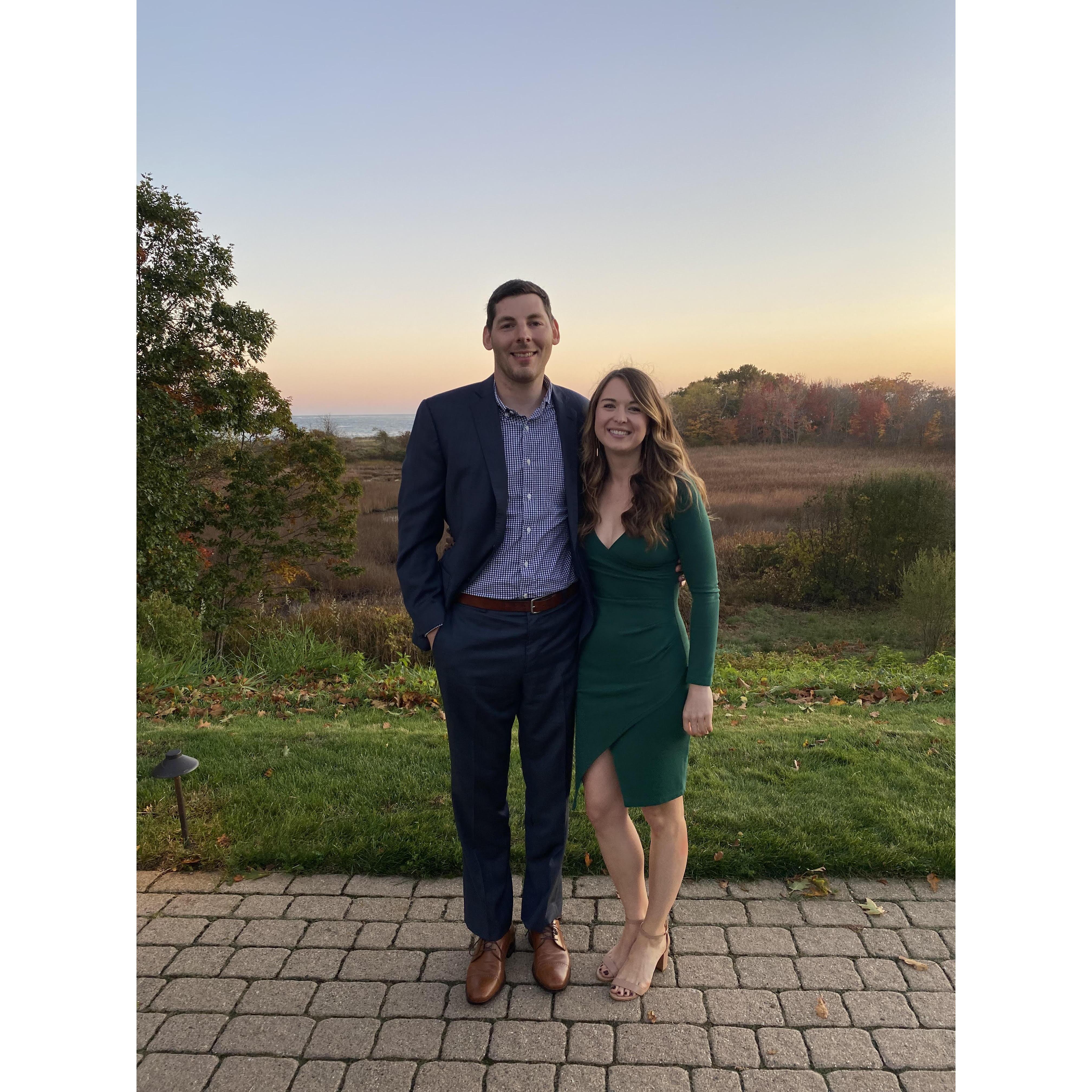 All dressed up for a friend’s wedding in Cape Elizabeth, Maine!