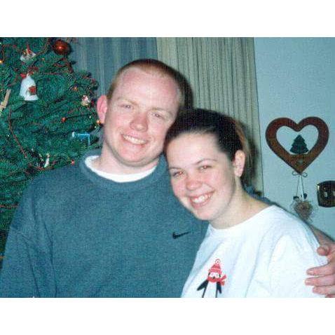 Our very first Christmas as a couple, 2000