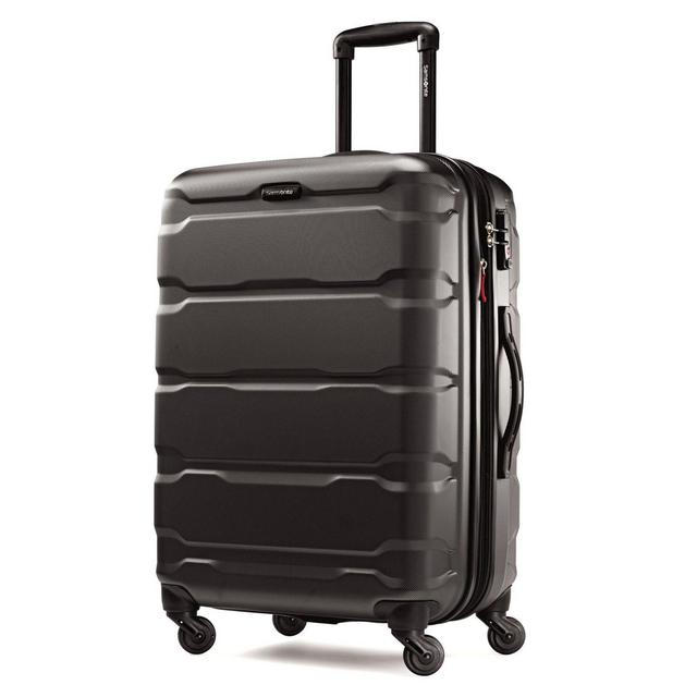 Samsonite® Omni 24-Inch Hardside Spinner Checked Luggage in Pink in Black