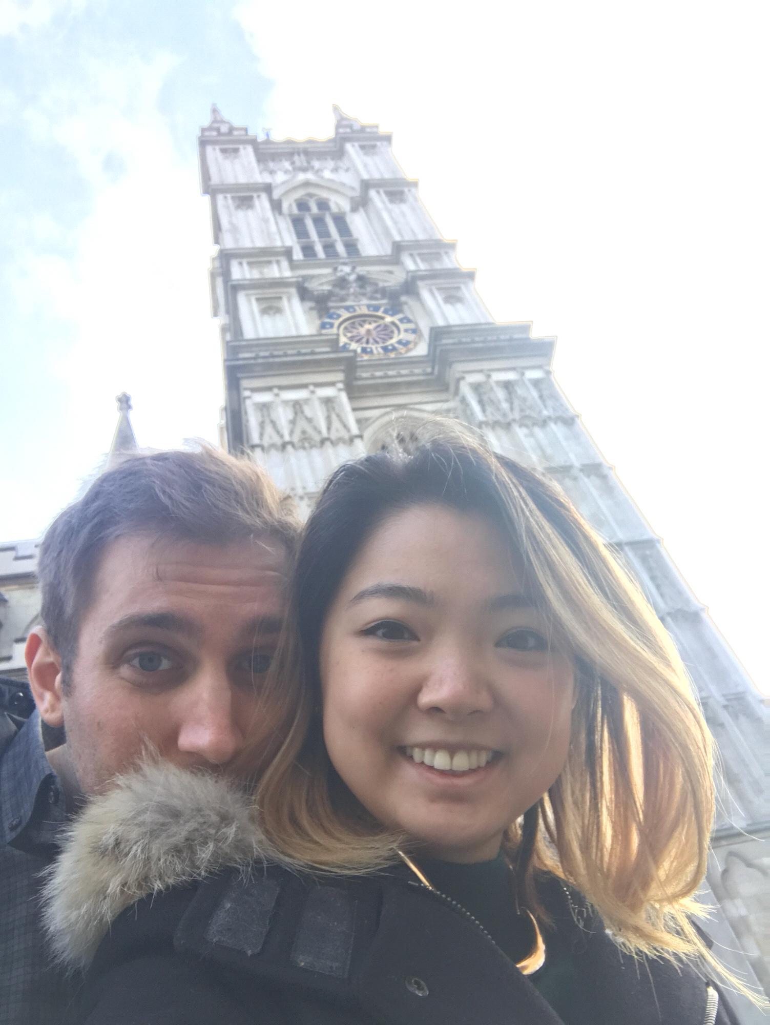 In front of Westminster Abbey in London