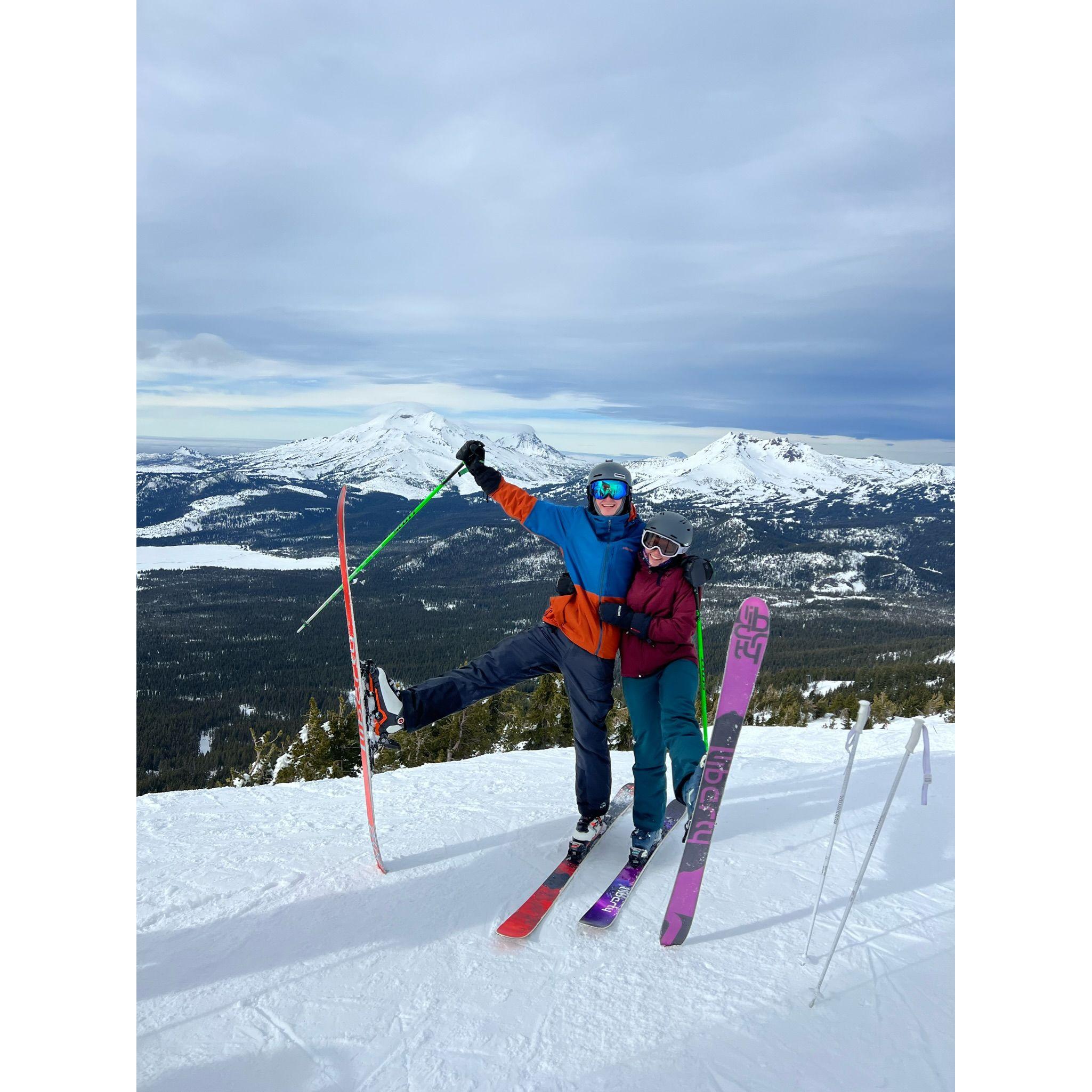 Skiing at Mt. Bachelor in Oregon