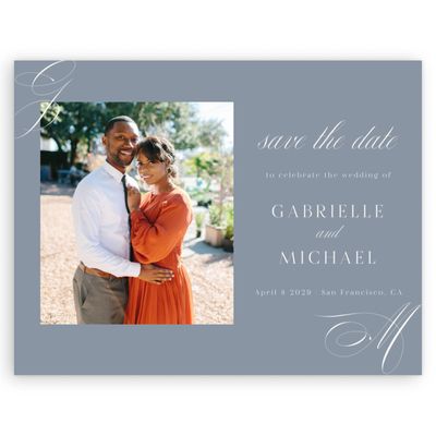 Blue Wedding Digital Save the Date - Conques Photo