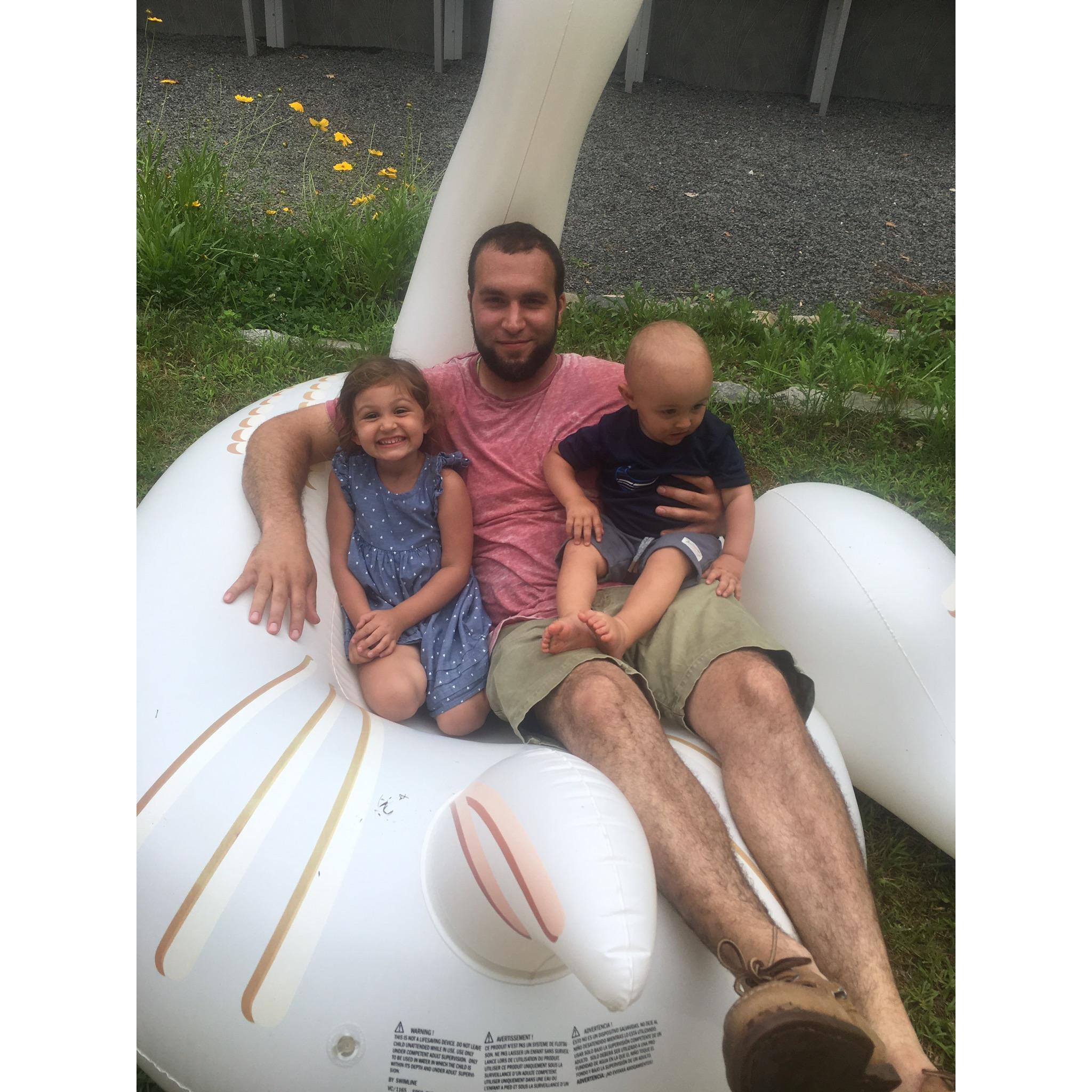 Evan loves being an uncle!