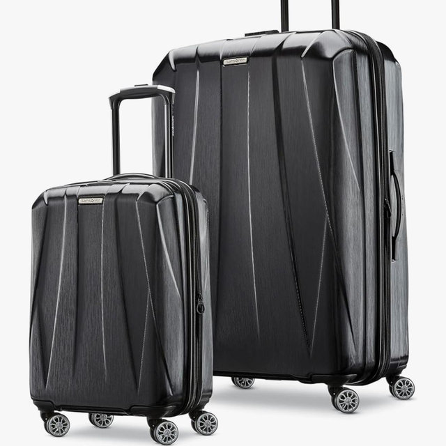 Samsonite Centric 2 Hardside Expandable Luggage with Spinner Wheels, 2-Piece Set (20/28),Black