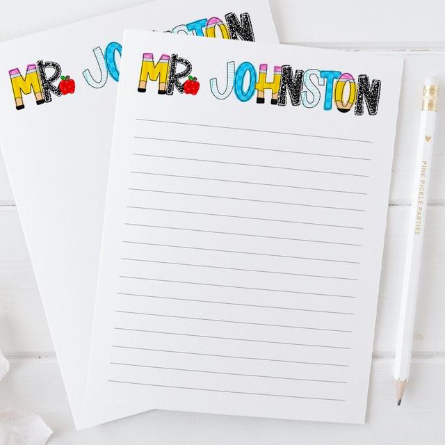 Personalized Teacher Notepad | Gifts for Teacher | Custom Notepad | Cute Teacher Gift | To Do List | End of Year Gift | Teacher Appreciation