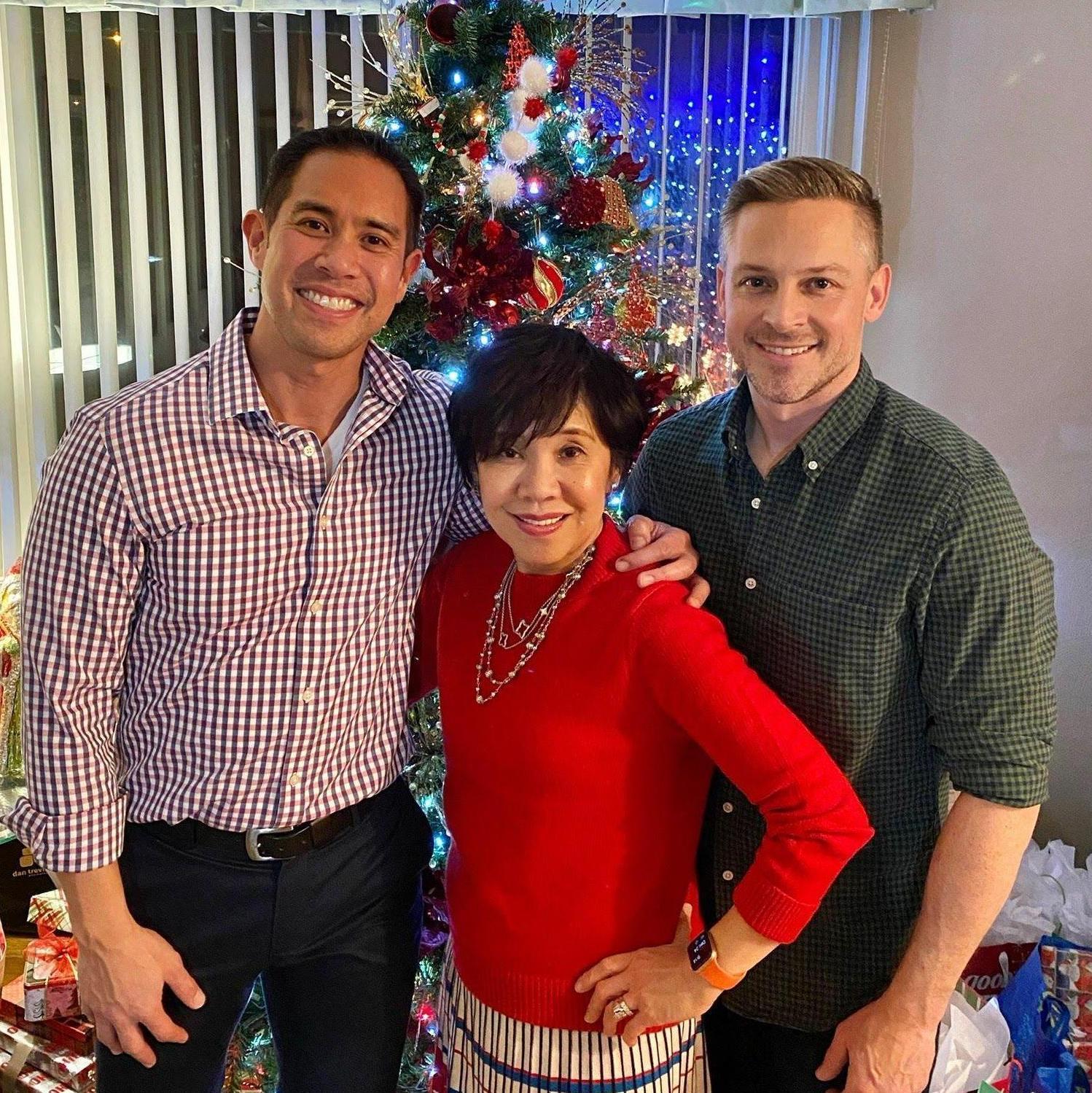 Our first Christmas together. This was the very first time Dennis brought someone home to meet his mom.