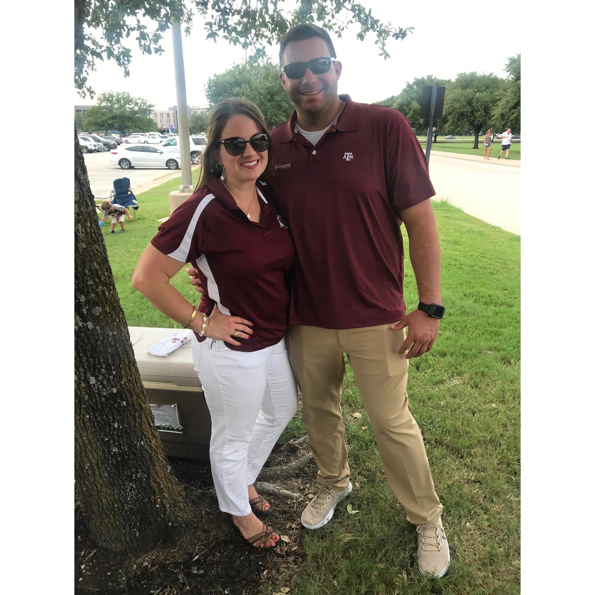 Tailgating before a great Fightin' Texas Aggie game... whoop!