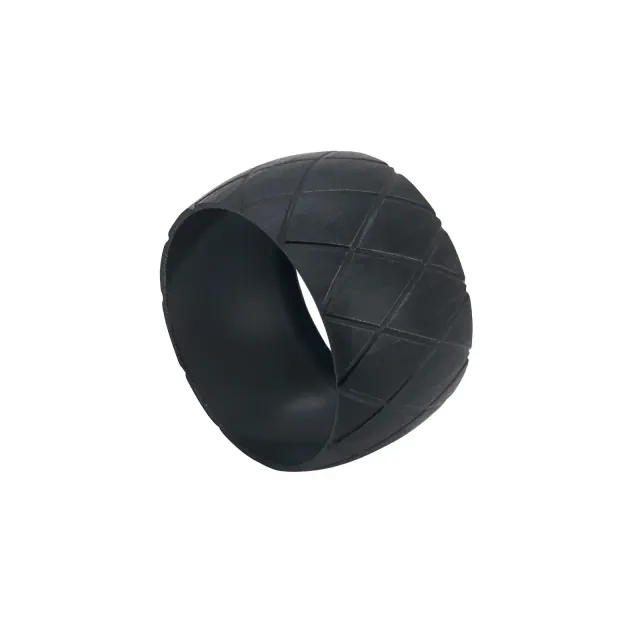 Saro Lifestyle Napkin Rings With Harlequin Design , Black