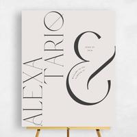 Beige Wedding Sign - Gothenburg Portrait