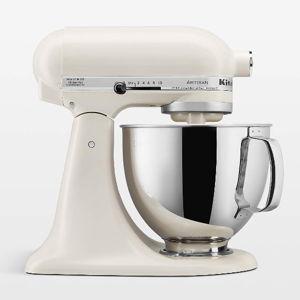 KitchenAid KSM150PSAC Artisan Almond Cream 5-Quart Tilt-Head Stand Mixer + Reviews | Crate & Barrel