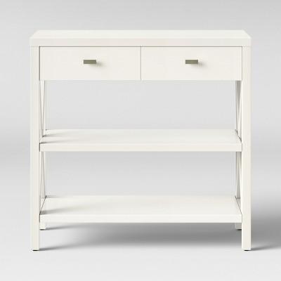 Owings Console Table with 2 Shelves and Drawers- Off White - Threshold™