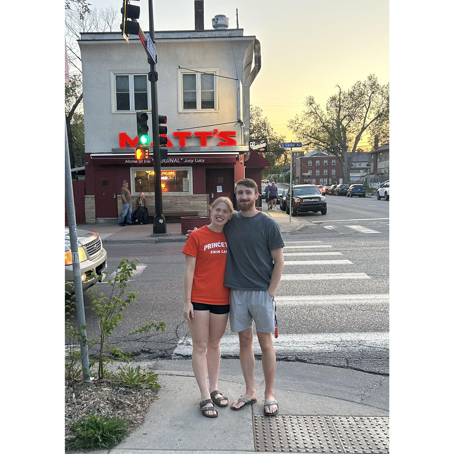 Our first night in our new home in Minnesota, after a lifechanging meal at the infamous Matt's Bar