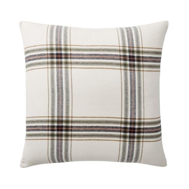 Logan Plaid Organic Cotton Flannel Sham, Euro