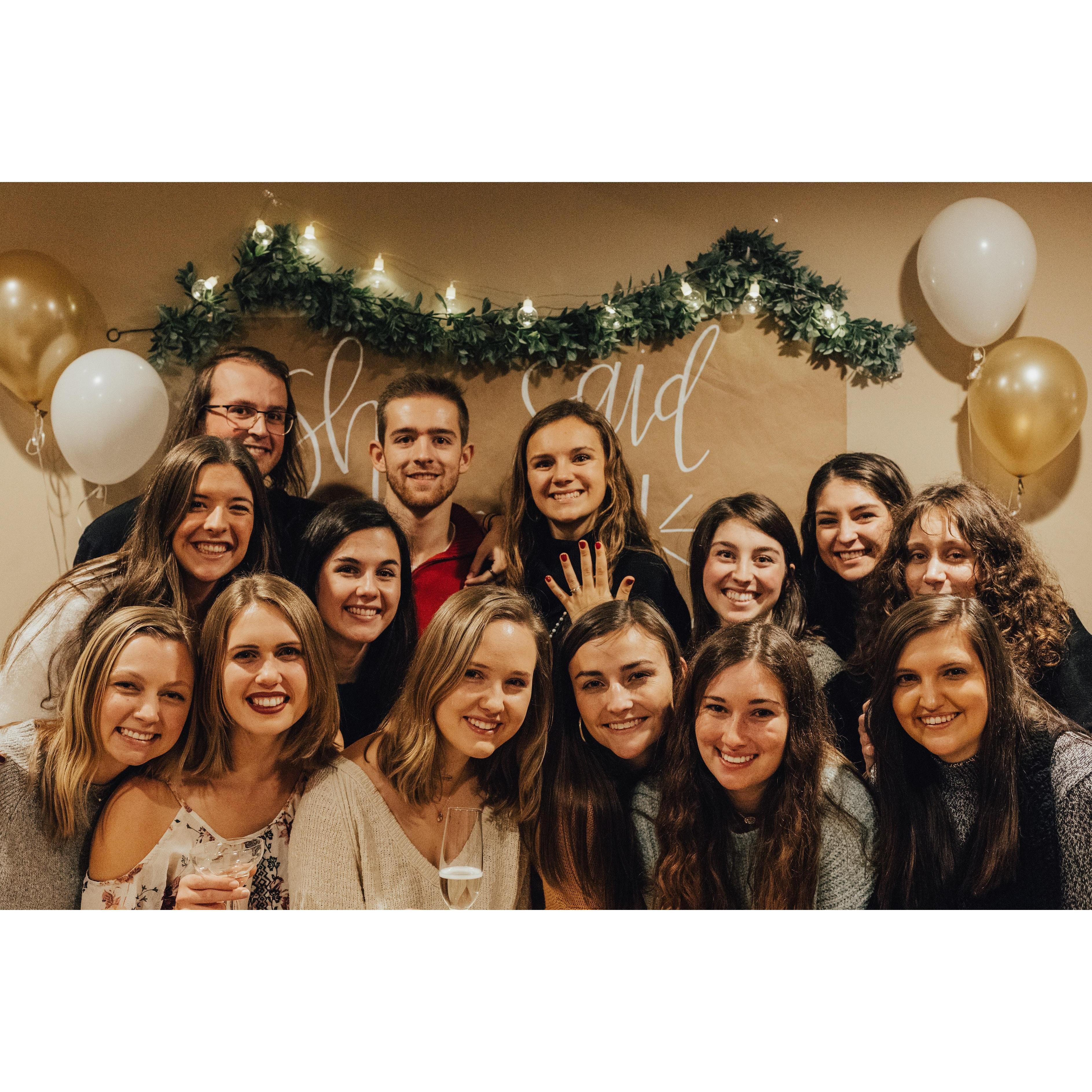 The amazing people that came to celebrate the special day when we got engaged