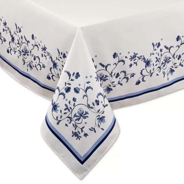 Spode Blue Portofino 60-Inch x 84-Inch Oblong Tablecloth