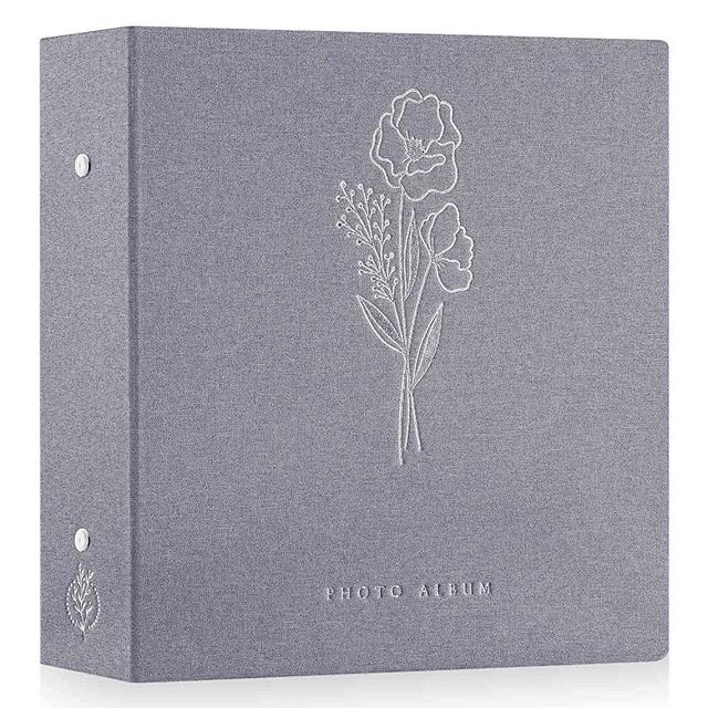 Lanpn Photo Album 4x6 600 Pockets Photos, Linen Cover Large Picture Albums Holds 600 Horizontal and Vertical Photos Grey