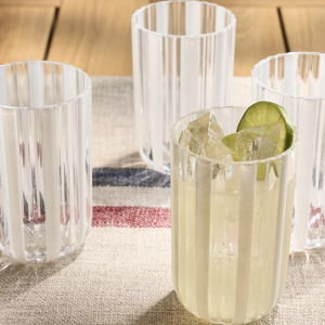 Montauk Stripe Outdoor Tumblers - Set of 4
