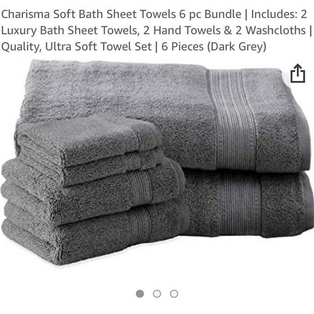 Charisma Hygro Cotton Towels Bundle | Includes: 2 Luxury Bath Sheet Towels, 2 Hand Towels & 2 Washcloths | Quality, Ultra Soft Towel Set | 6 Pieces (Blue)
