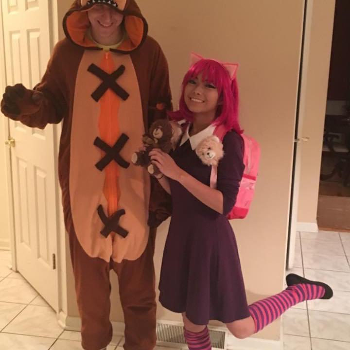 Annie and Tibbers for Halloween
