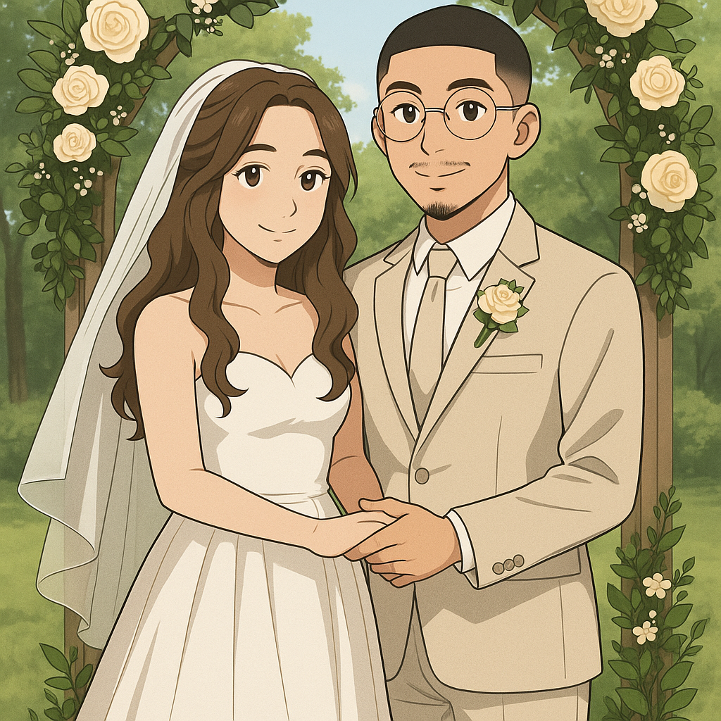 Our first wedding cartooon pic!!