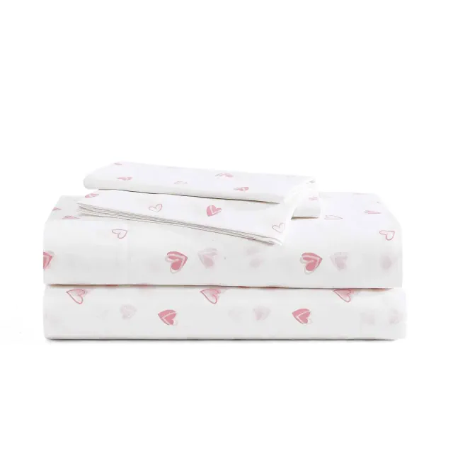 Poppy & Fritz Queen Sheet Set Sweet Heart Pink