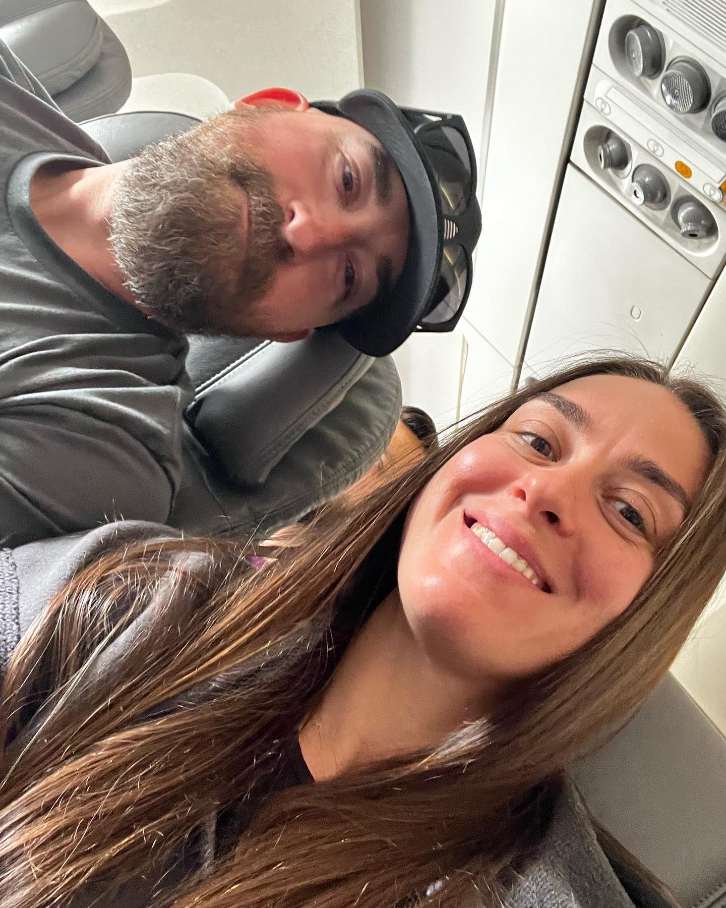 Our first plane ride together