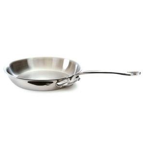 Mauviel MCook Stainless Steel Round Frying Pan, cast stainless steel handle