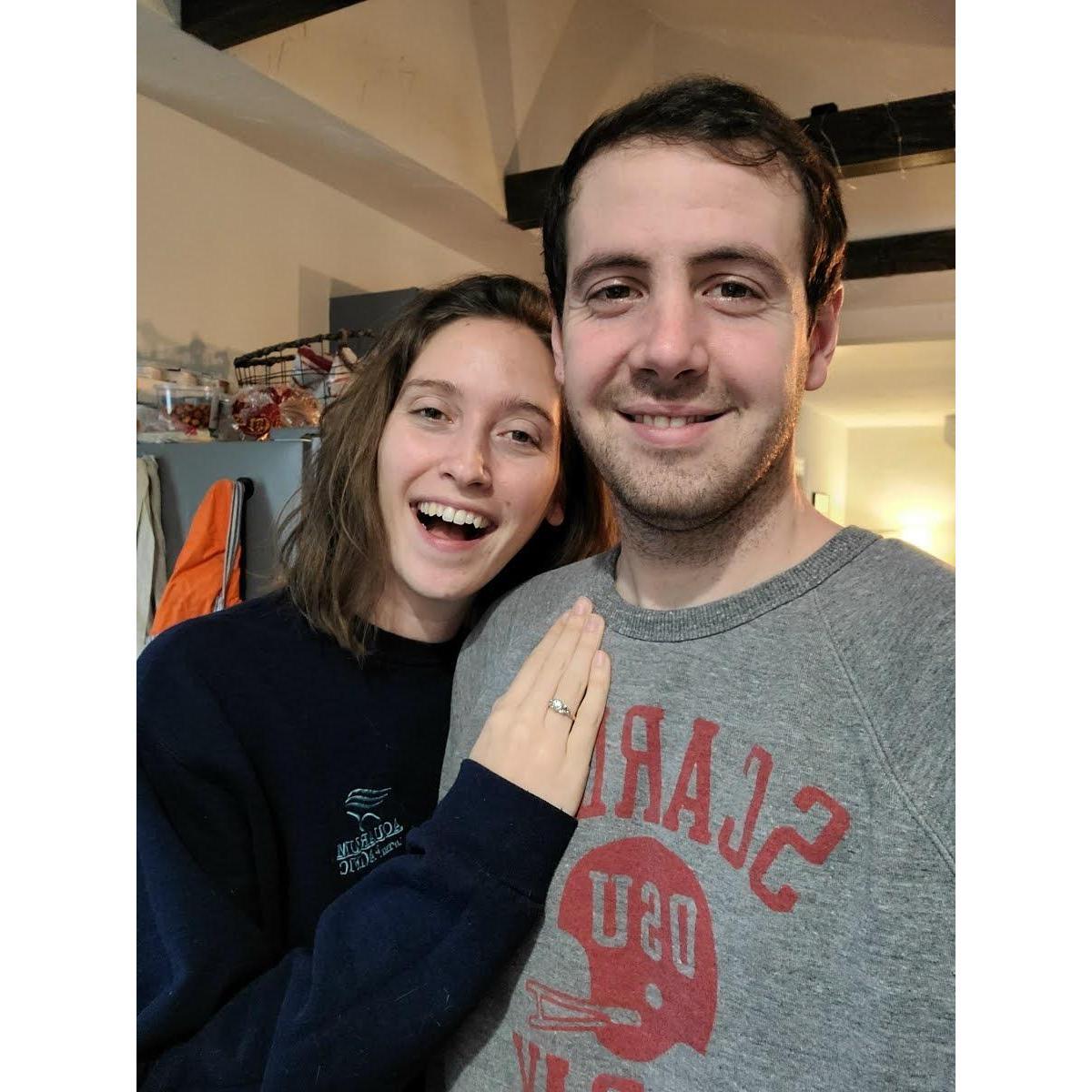 The morning we got engaged, Jan. 1st 2021