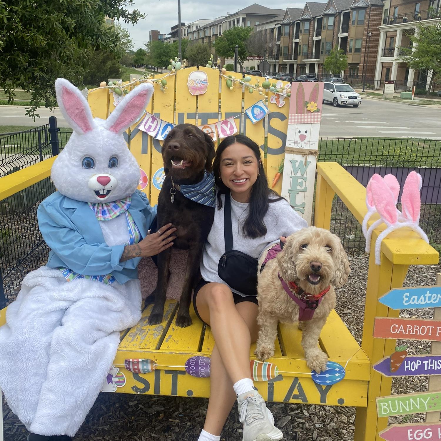 Mutt's Cantina became an early favorite date spot of ours because we could hang out and the dogs could play. This was Easter weekend 2024!
