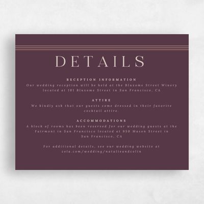Dark Plum, Purple Wedding Enclosure - Sarnai