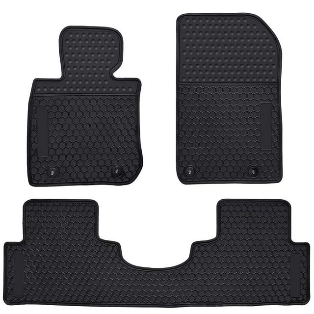 Ucaskin Car Floor Mats Custom Fit for Mazda CX 3 CX-3 SUV 2016 2017 2018 2019 2020 2021 Odorless Washable Rubber Foot Carpet Heavy Duty Anti-Slip All Weather Protection Car Floor Liner-Black
