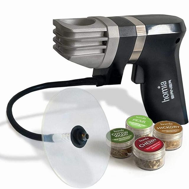 Smoking Gun Wood Smoke Infuser - Starter Kit, 11 PCS, Flavor Blaster Smoker Machine with Accessories and Wood Chips - Cold Smoke for Food and Drinks