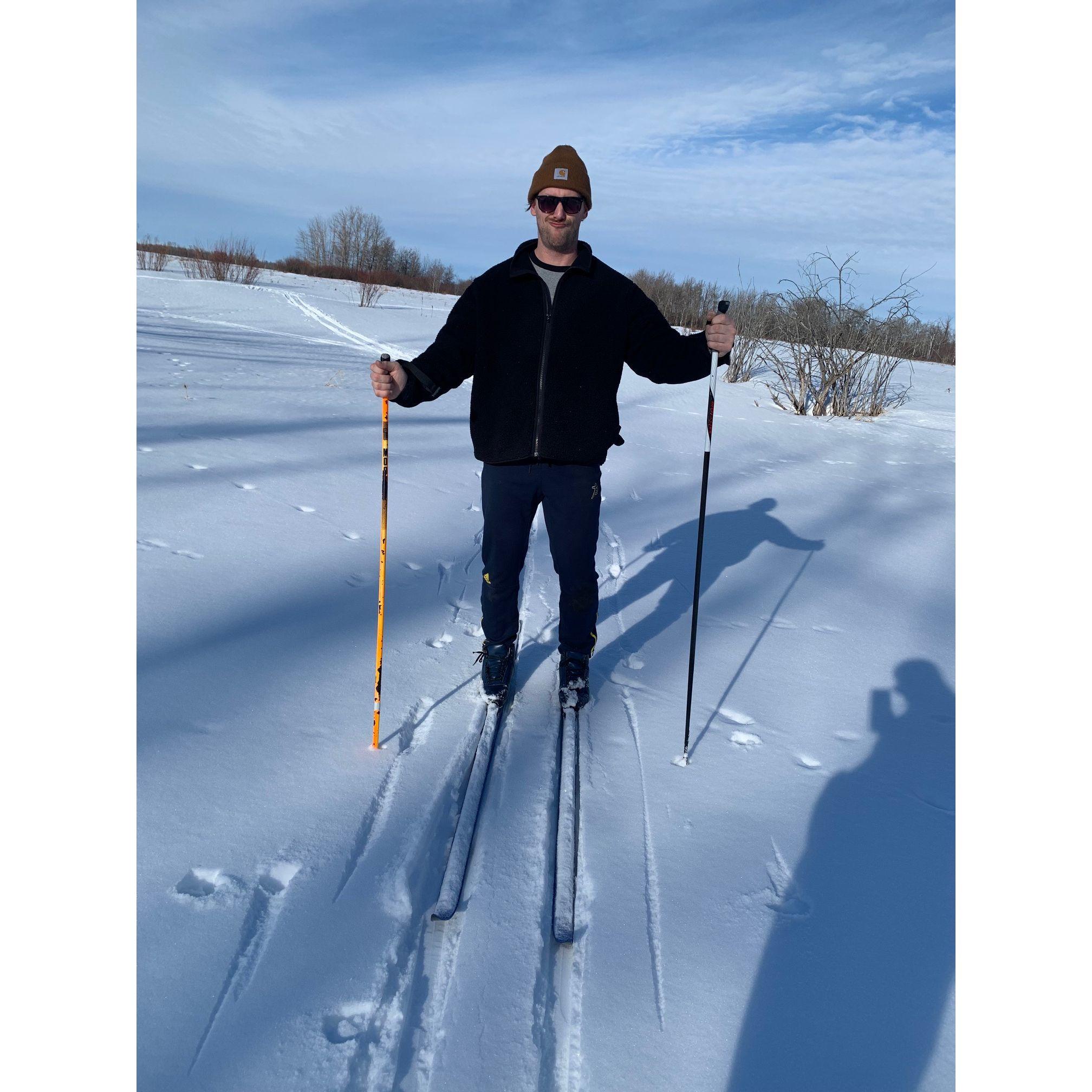 Dan took Aislinn cross country skiing for the first time!